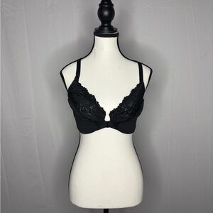 Elegant Black Lace Bra Front Closure